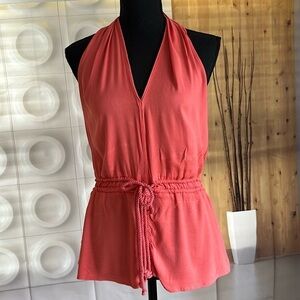 Ella Moss Peachy/Orange Halter Top